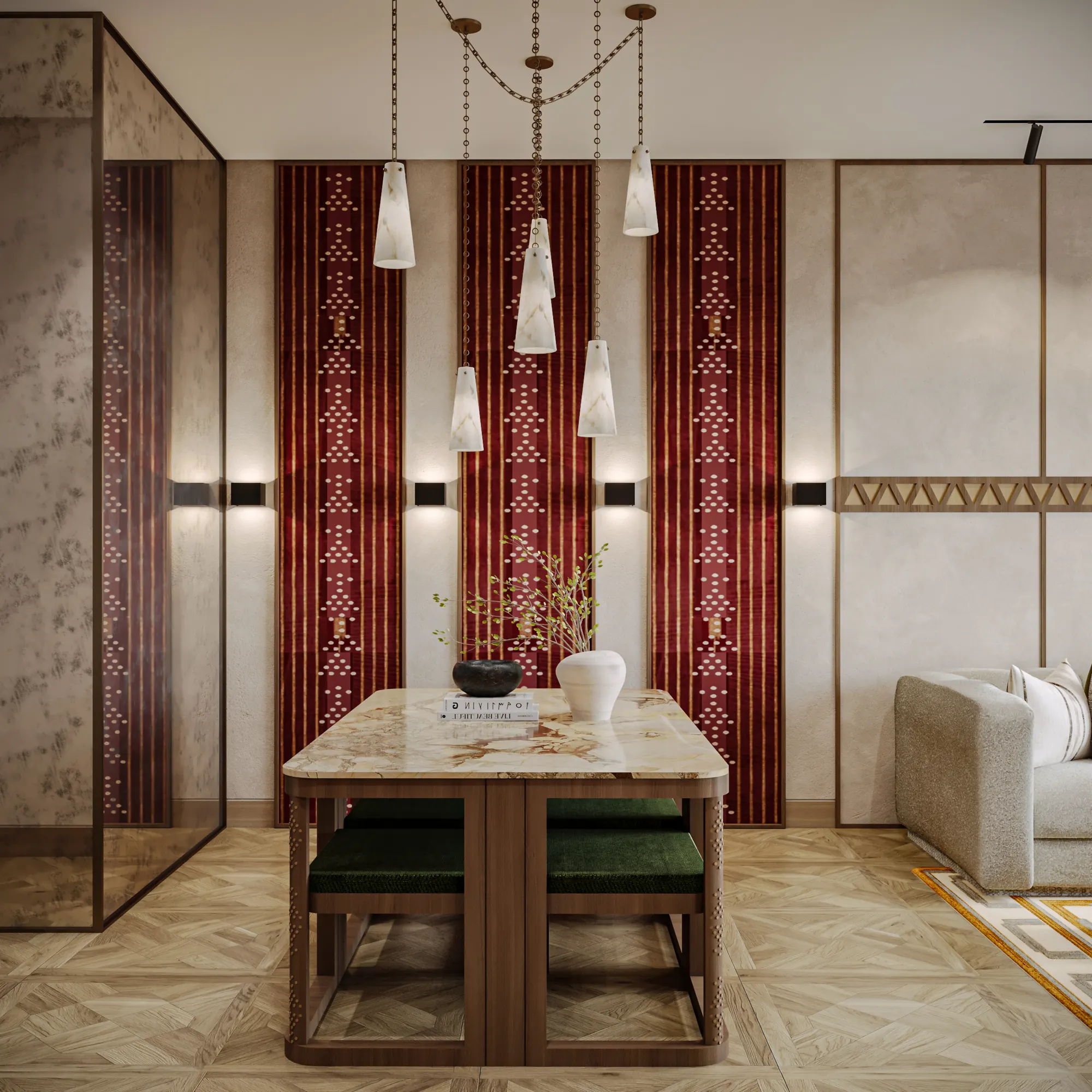 شقة مينا 58 – Mena 58 Apartment | تصميم أمل الفقيه · Amal Alfageeh