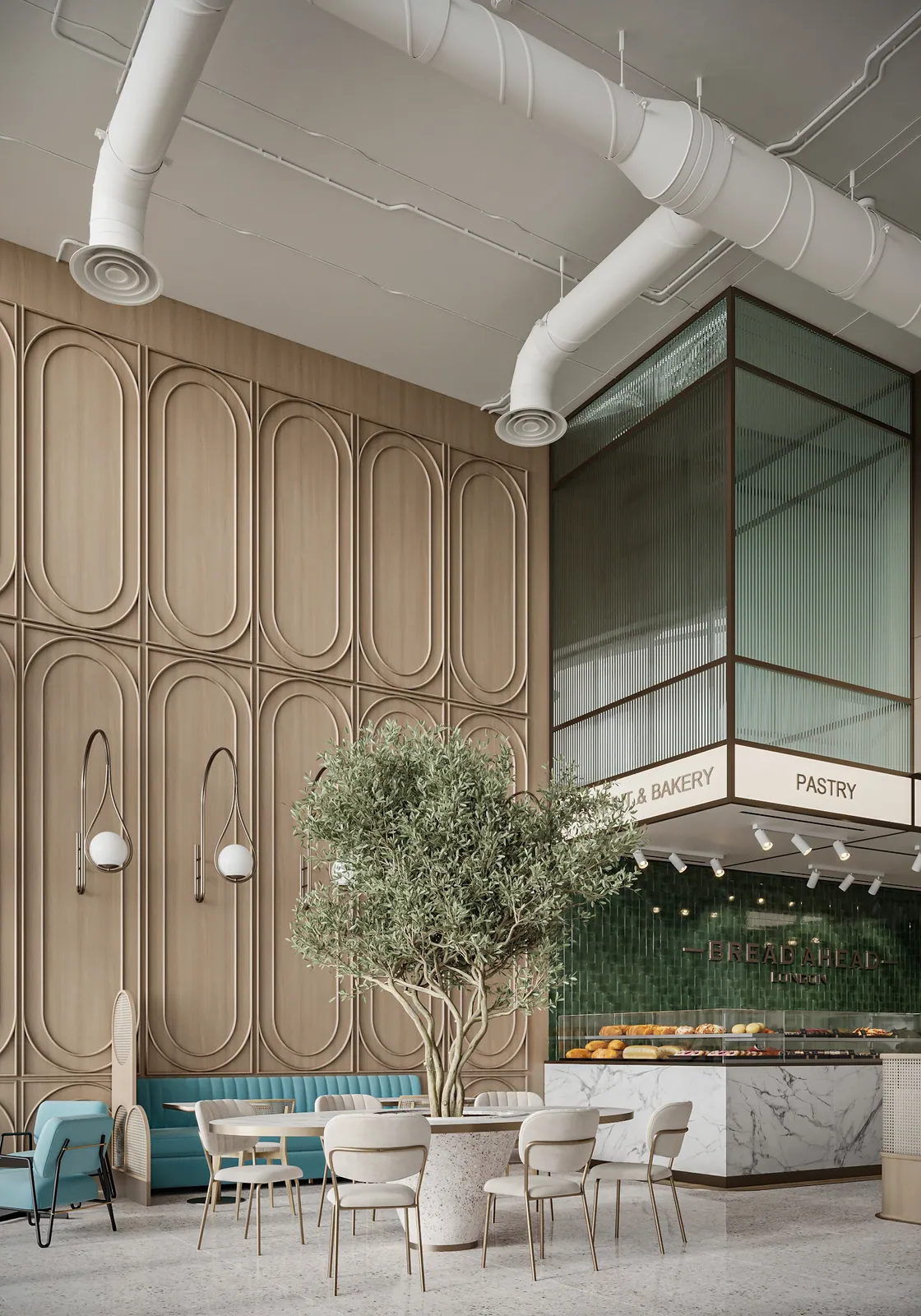 بريد أهيد – جدة – Bread Ahead Bakery & Café, Jeddah | تصميم أمل الفقيه · Amal Alfageeh
