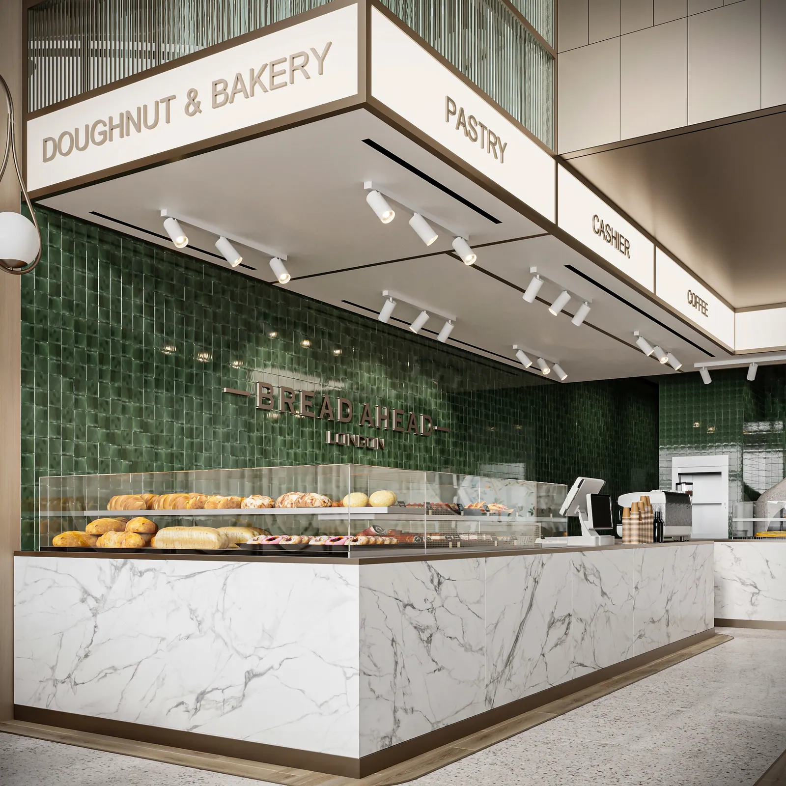 بريد أهيد – جدة – Bread Ahead Bakery & Café, Jeddah | تصميم أمل الفقيه · Amal Alfageeh
