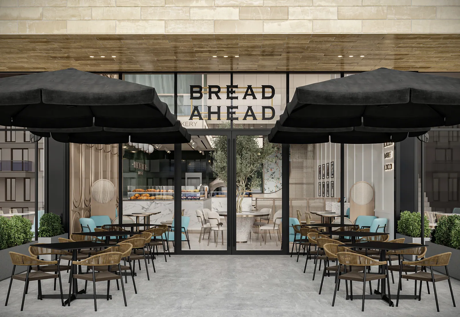 بريد أهيد – جدة – Bread Ahead Bakery & Café, Jeddah | تصميم أمل الفقيه · Amal Alfageeh