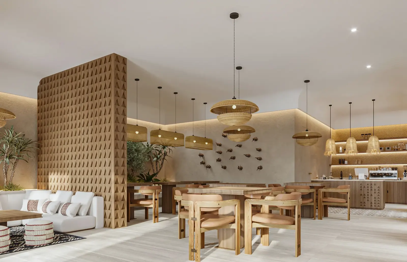 المقهى – حي الدرعية – Café, Diriyah | تصميم أمل الفقيه · Amal Alfageeh