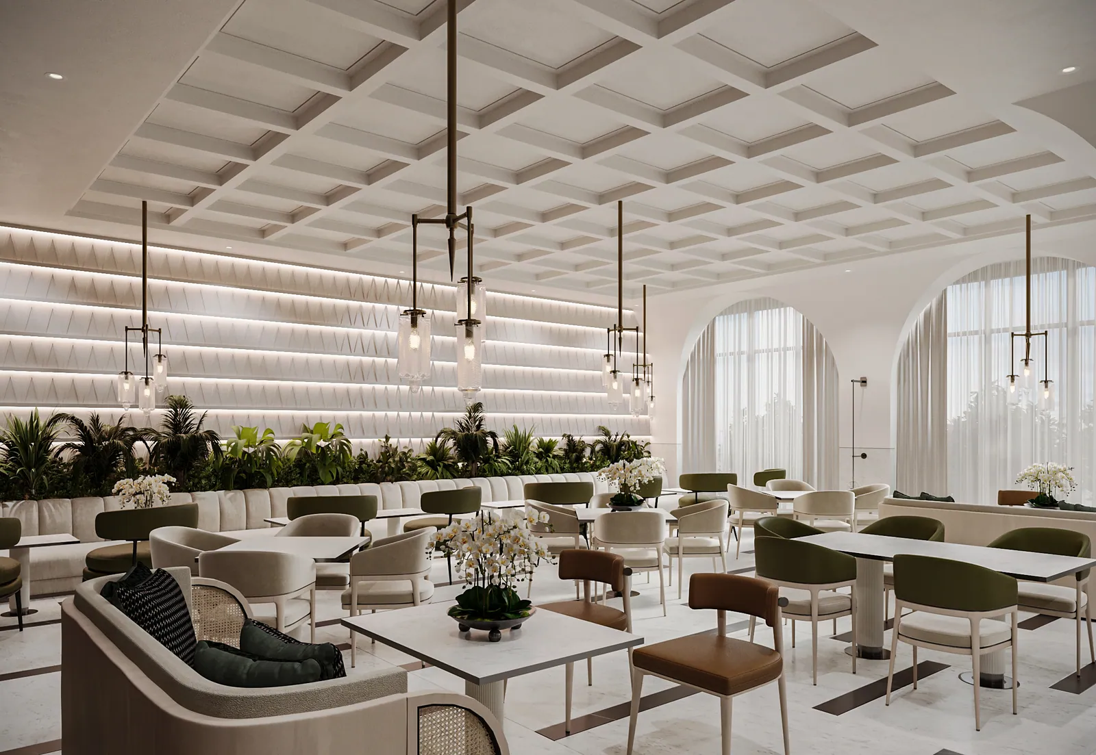 مطعم فندق – الخبر – Hotel Restaurant, Al Khobar | تصميم أمل الفقيه · Amal Alfageeh