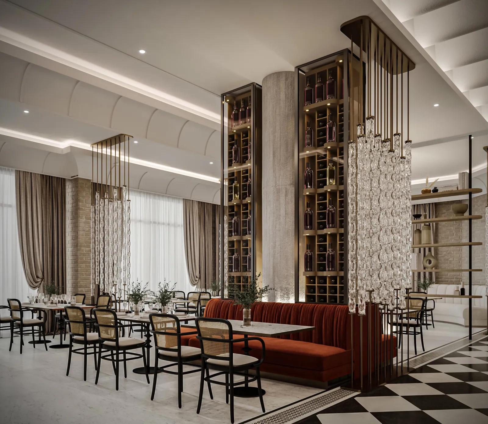 مطعم إيطالي – الخبر – Italian Restaurant, Al Khobar | تصميم أمل الفقيه · Amal Alfageeh