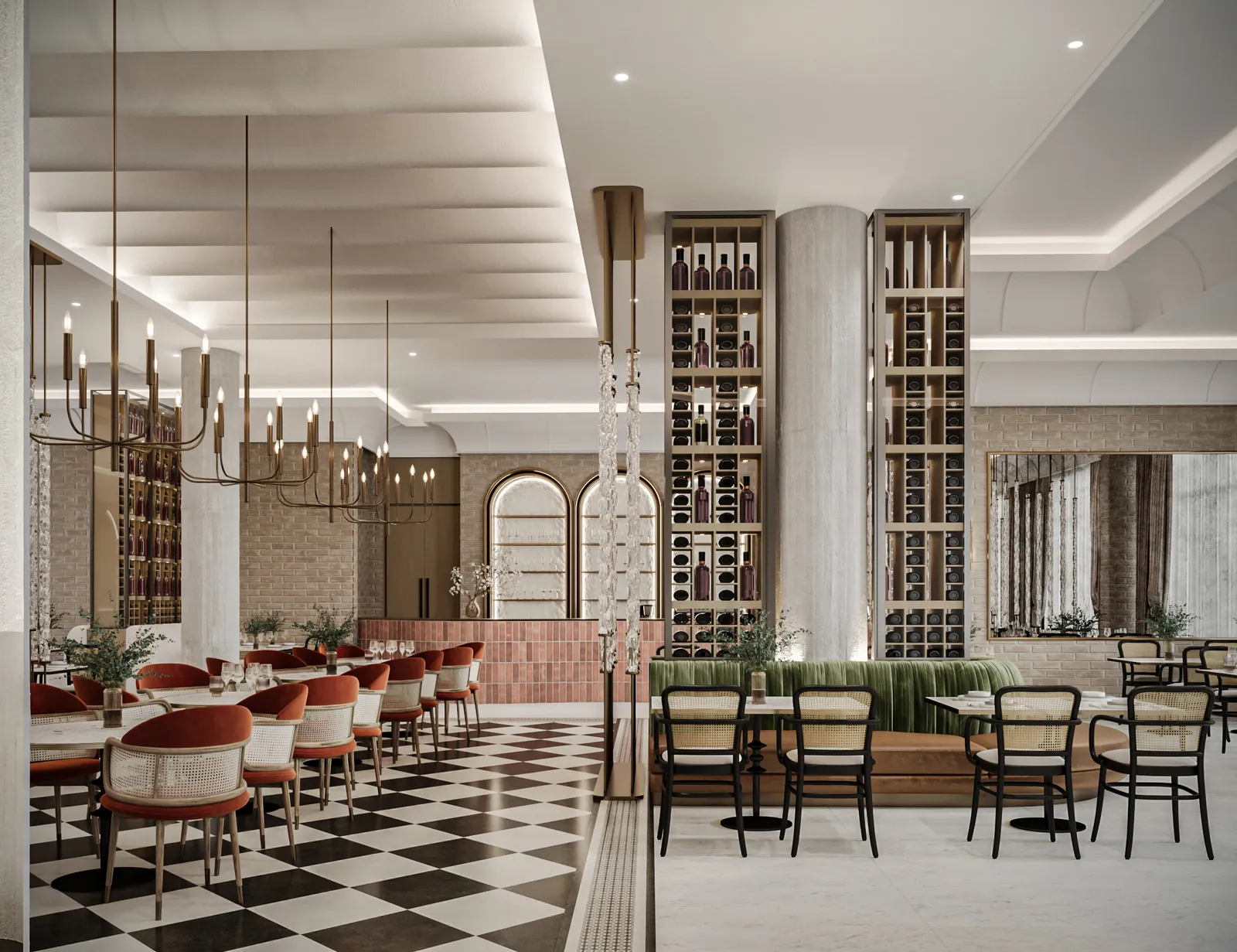 مطعم إيطالي – الخبر – Italian Restaurant, Al Khobar | تصميم أمل الفقيه · Amal Alfageeh