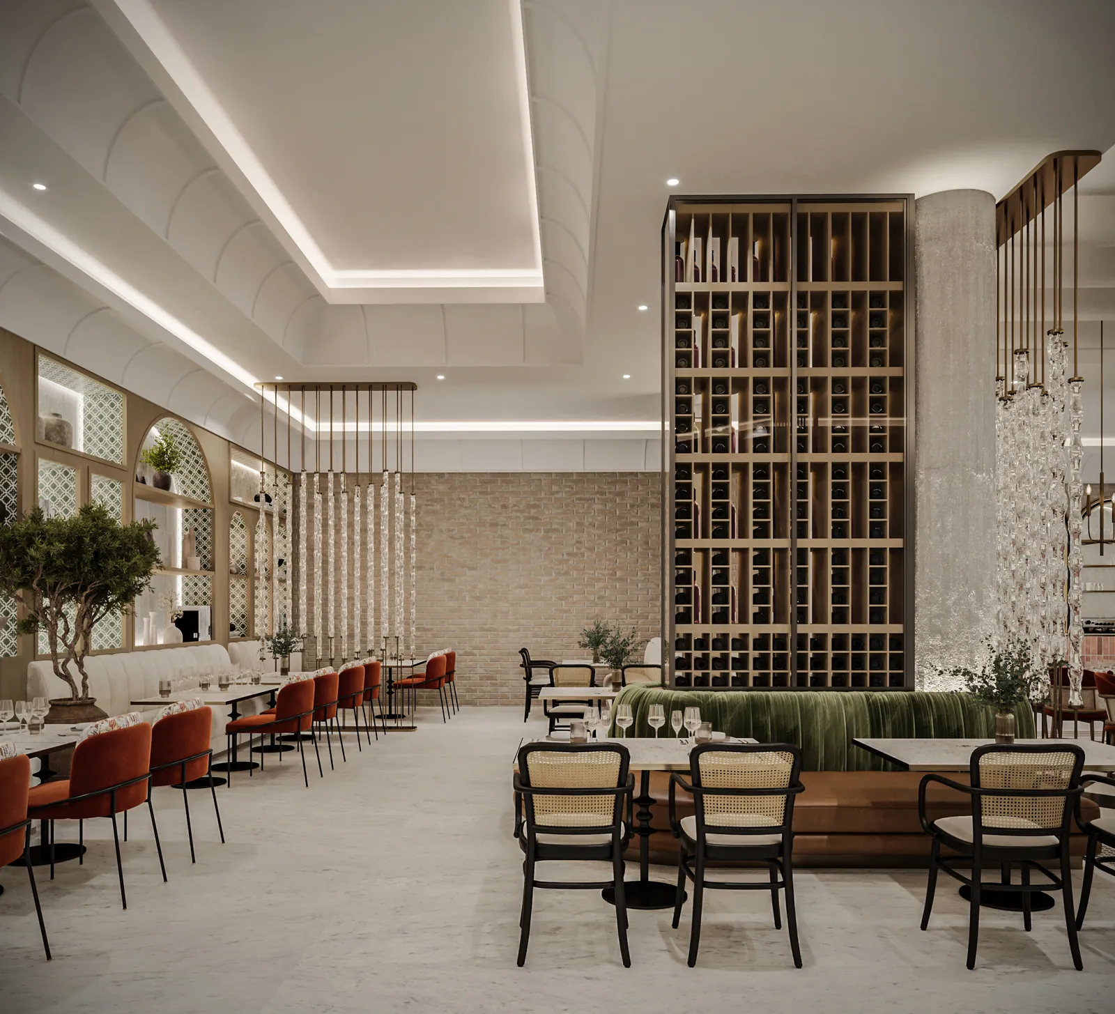 مطعم إيطالي – الخبر – Italian Restaurant, Al Khobar | تصميم أمل الفقيه · Amal Alfageeh