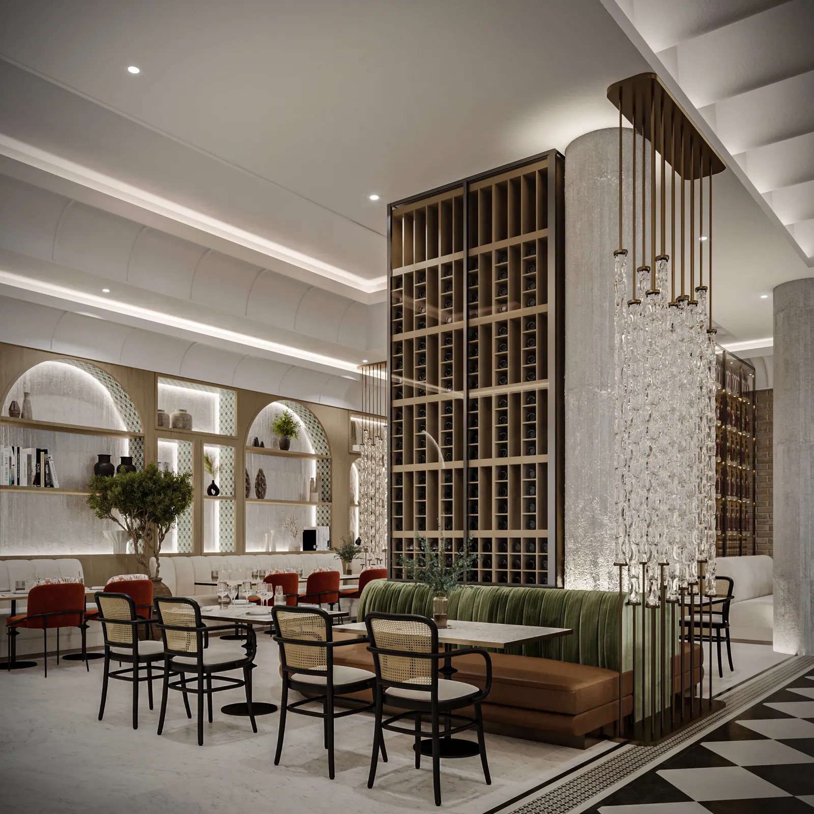 مطعم إيطالي – الخبر – Italian Restaurant, Al Khobar | تصميم أمل الفقيه · Amal Alfageeh