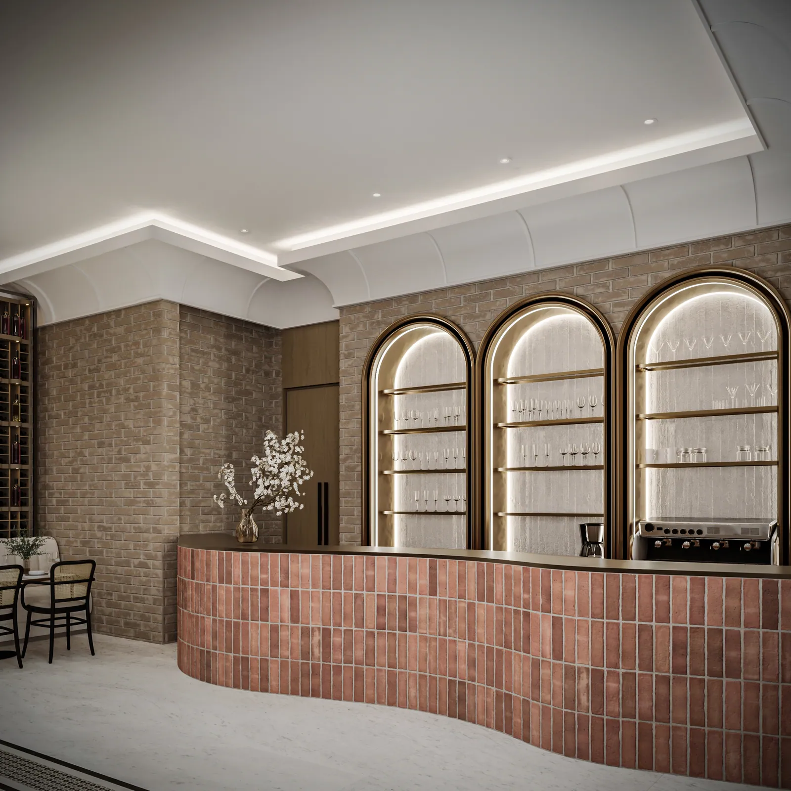 مطعم إيطالي – الخبر – Italian Restaurant, Al Khobar | تصميم أمل الفقيه · Amal Alfageeh