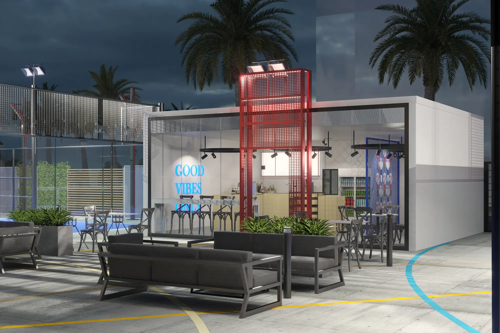 نادي بادل تنس – Padel Tennis Club | تصميم أمل الفقيه · Amal Alfageeh