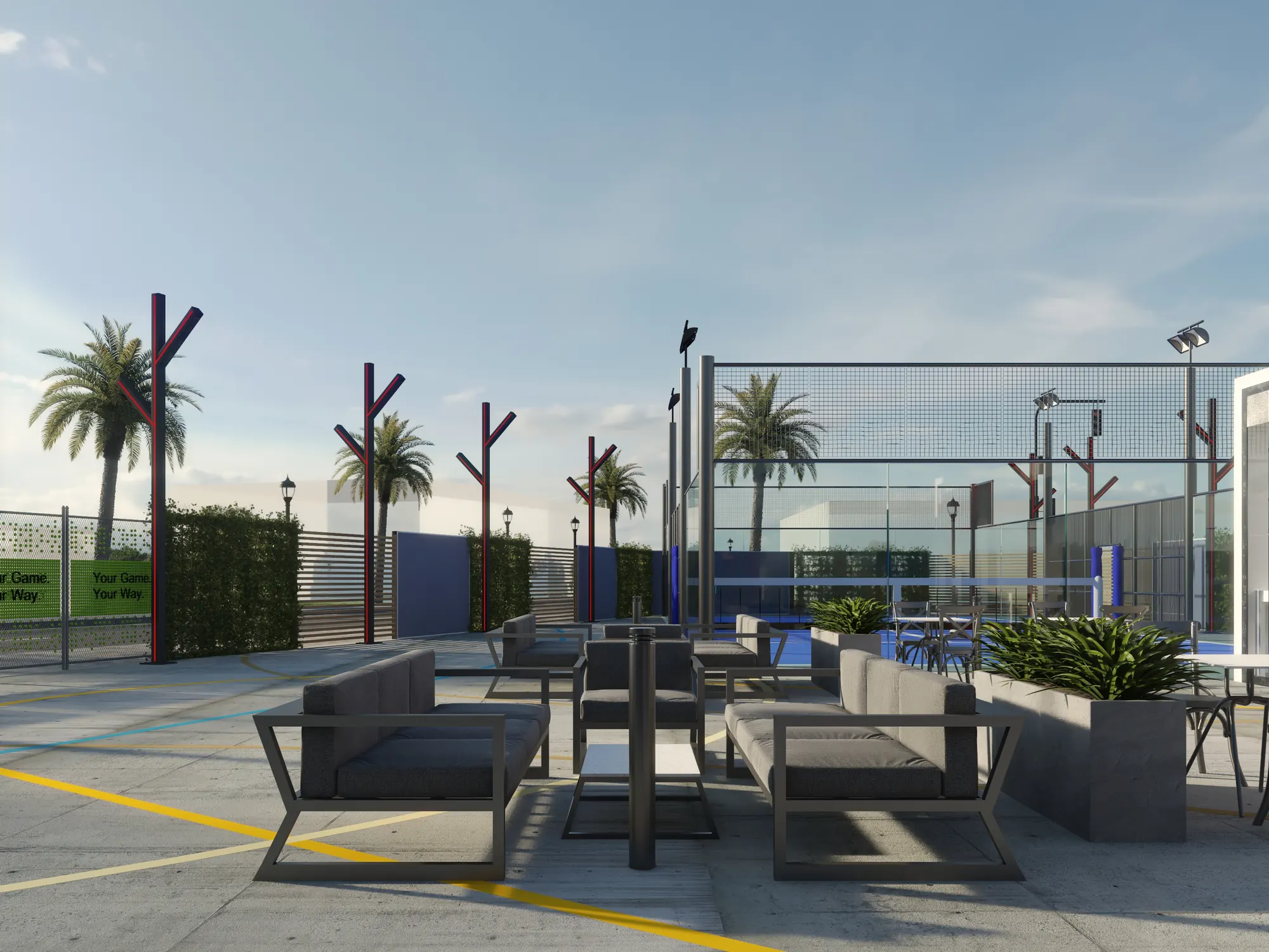 نادي بادل تنس – Padel Tennis Club | تصميم أمل الفقيه · Amal Alfageeh