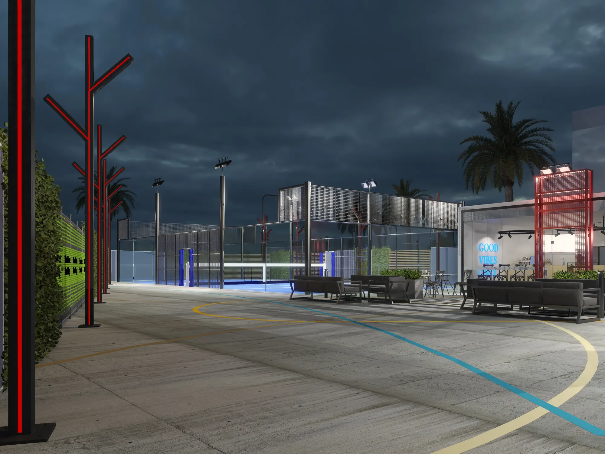 نادي بادل تنس – Padel Tennis Club | تصميم أمل الفقيه · Amal Alfageeh